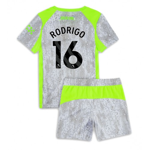 Stroje piłkarskie Manchester City Rodri Hernandez #16 Koszulka Trzeciej dla dzieci 2025-26 Krótki Rękaw (+ szorty)